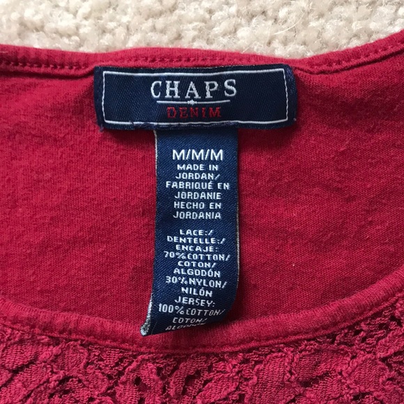 Rose lace, wine red top - Picture 2 of 4